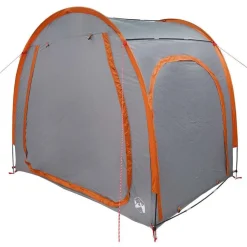 vidaXL Tienda para guardar bicicletas con techo Gris y naranja Clearance