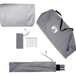 vidaXL Tienda para guardar bicicletas con techo Gris y naranja Clearance