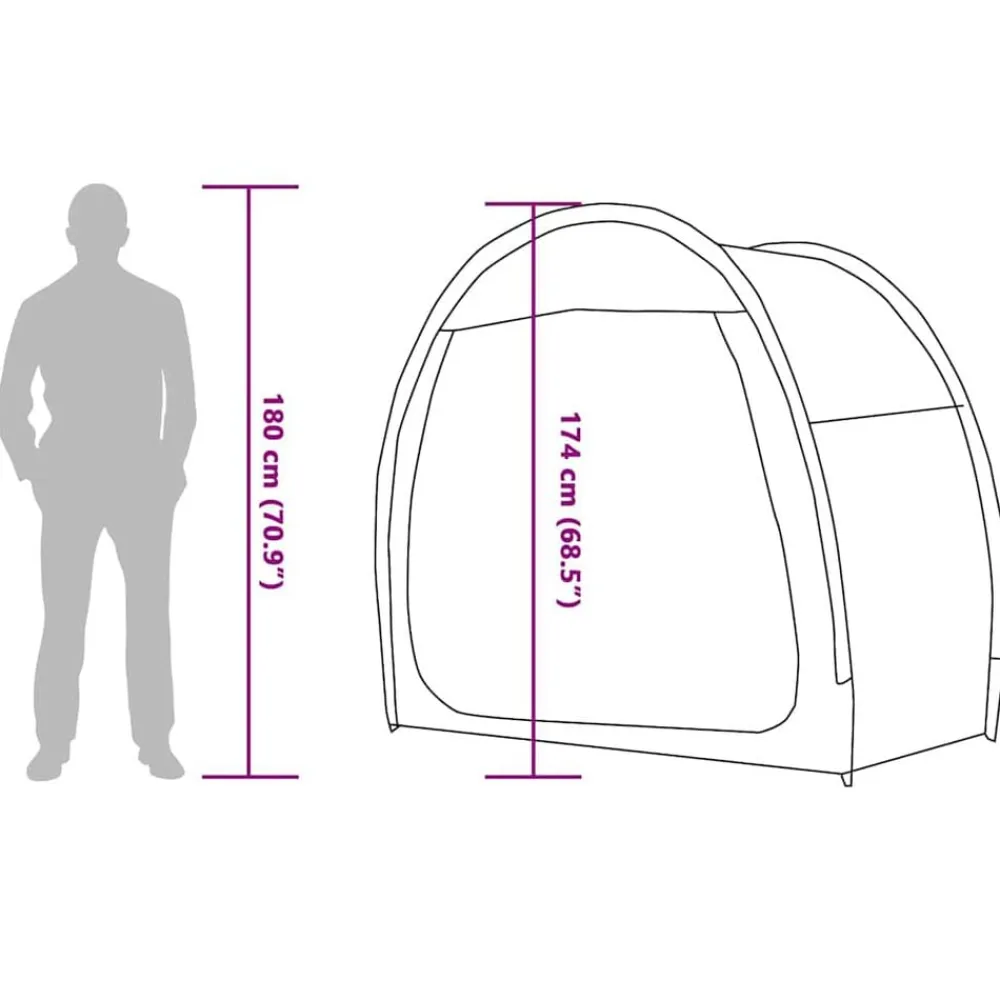 vidaXL Tienda para guardar bicicletas 210 x 90 x 174 cm Verde Outlet