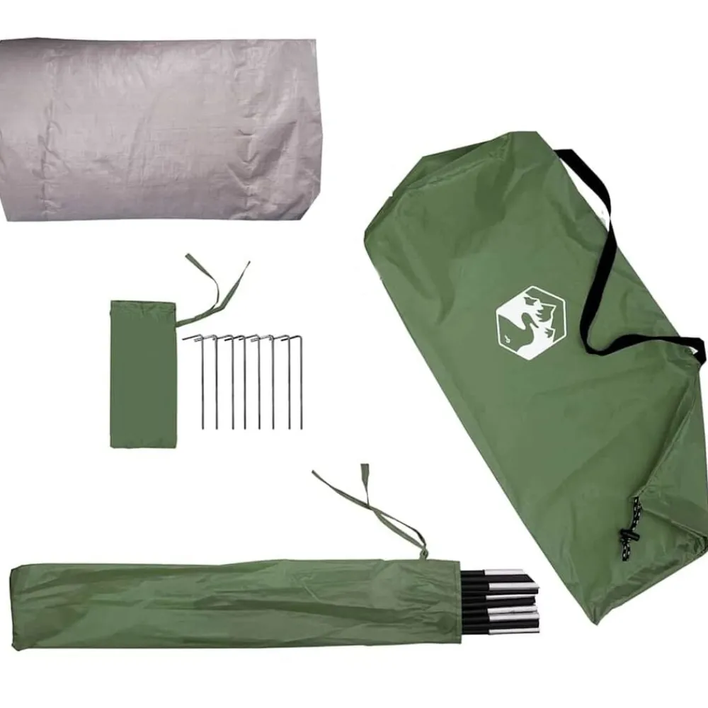 vidaXL Tienda para guardar bicicletas 210 x 90 x 174 cm Verde Outlet