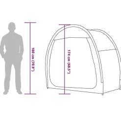 vidaXL Tienda para guardar bicicletas 210 x 90 x 174 cm Gris y naranja Sale