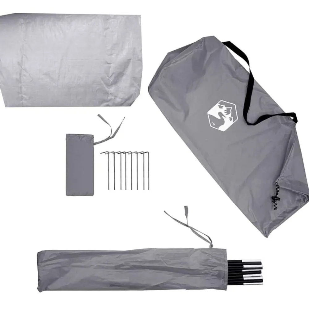 vidaXL Tienda para guardar bicicletas 210 x 90 x 174 cm Gris y naranja Sale