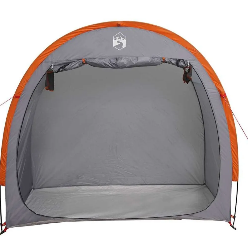 vidaXL Tienda para guardar bicicletas 210 x 90 x 174 cm Gris y naranja Sale