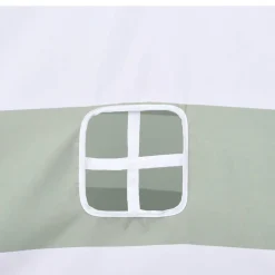 vidaXL Estructuras Para Juegos Al Aire Libre-Tienda para niños Rayado Gris y blanco 120 x 120 x 150 cm