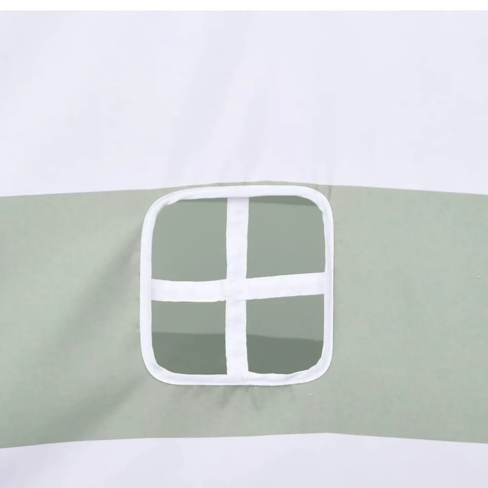 vidaXL Estructuras Para Juegos Al Aire Libre-Tienda para niños Rayado Gris y blanco 120 x 120 x 150 cm