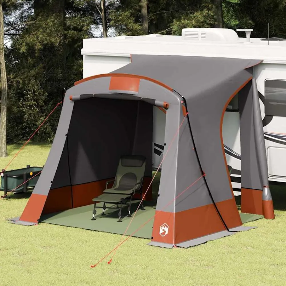vidaXL Tienda para portón trasero 285 x 255 x 245 cm Gris y naranja