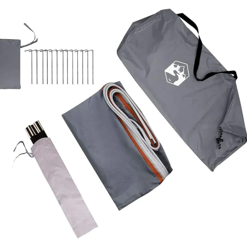 vidaXL Tienda para portón trasero 285 x 255 x 245 cm Gris y naranja