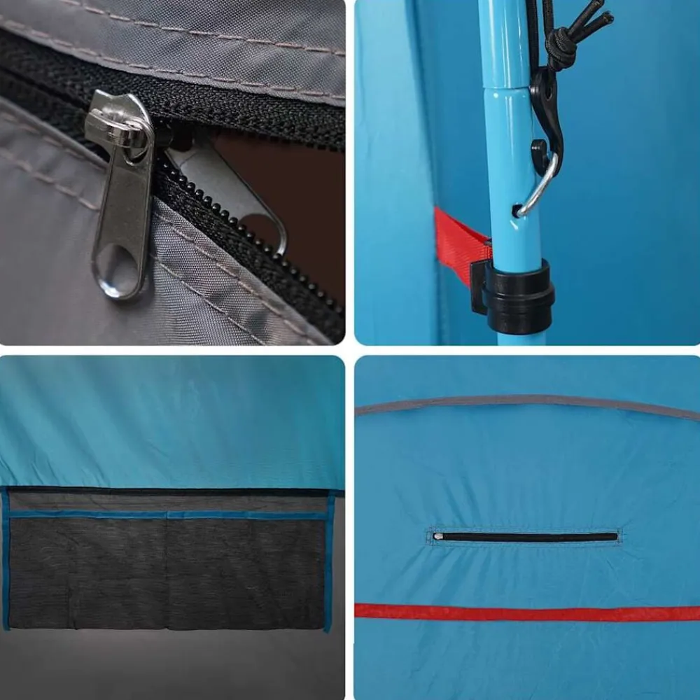 vidaXL Tienda servicio baño impermeable Azul Discount
