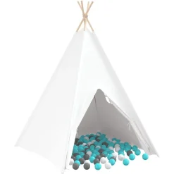 vidaXL Estructuras Para Juegos Al Aire Libre-Tienda tipi 120 x 120 x 150 cm Tela y Plástico