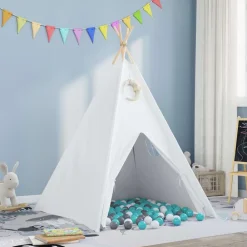 vidaXL Estructuras Para Juegos Al Aire Libre-Tienda tipi 120 x 120 x 150 cm Tela y Plástico