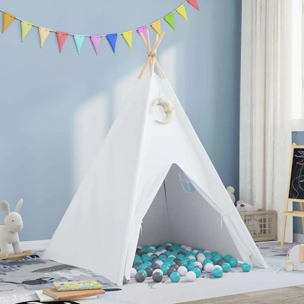 vidaXL Estructuras Para Juegos Al Aire Libre-Tienda tipi 120 x 120 x 150 cm Tela y Plástico