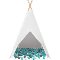 vidaXL Estructuras Para Juegos Al Aire Libre-Tienda tipi 120 x 120 x 150 cm Tela y Plástico
