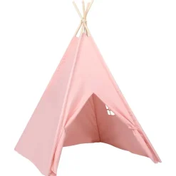 vidaXL Tienda tipi niños y bolsa piel de melocotón 120x120x150cm Rosa Online