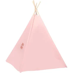 vidaXL Tienda tipi niños y bolsa piel de melocotón 120x120x150cm Rosa Online
