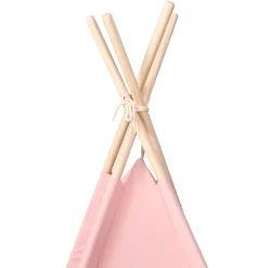 vidaXL Tienda tipi niños y bolsa piel de melocotón 120x120x150cm Rosa Online