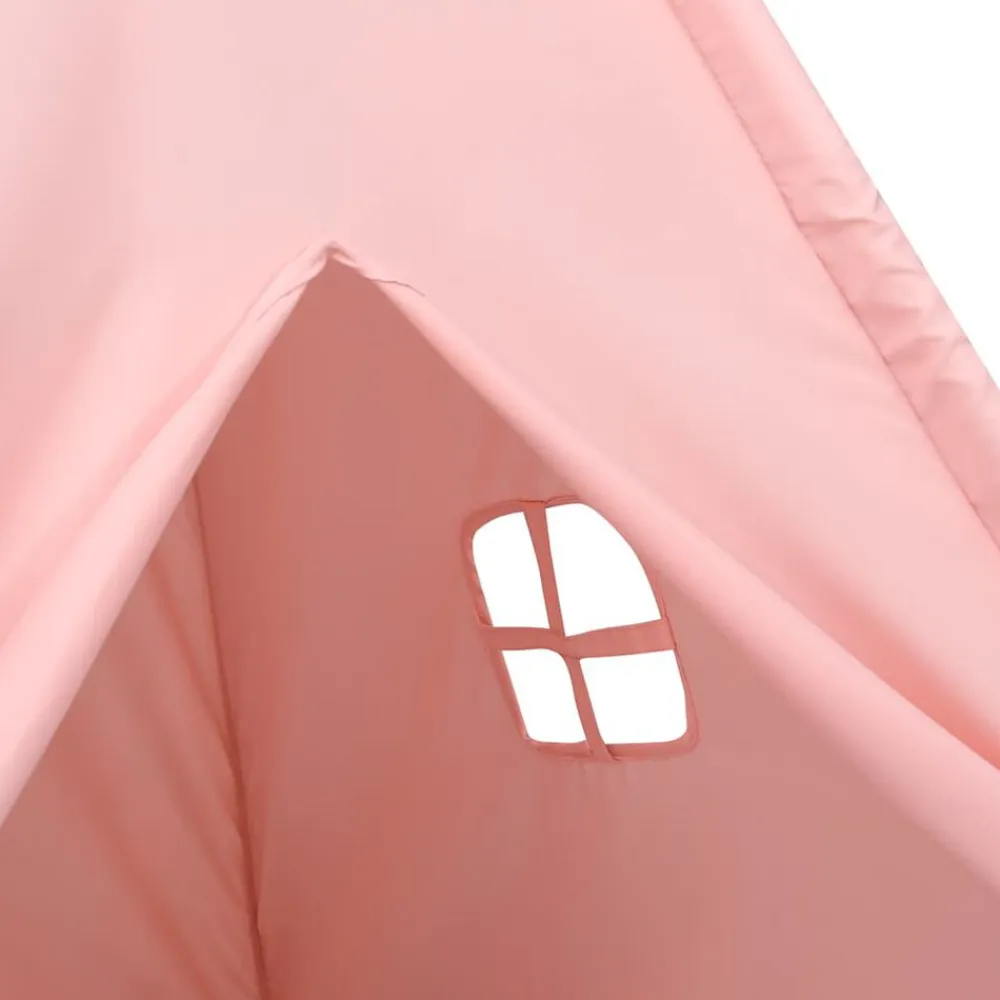 vidaXL Tienda tipi niños y bolsa piel de melocotón 120x120x150cm Rosa Online