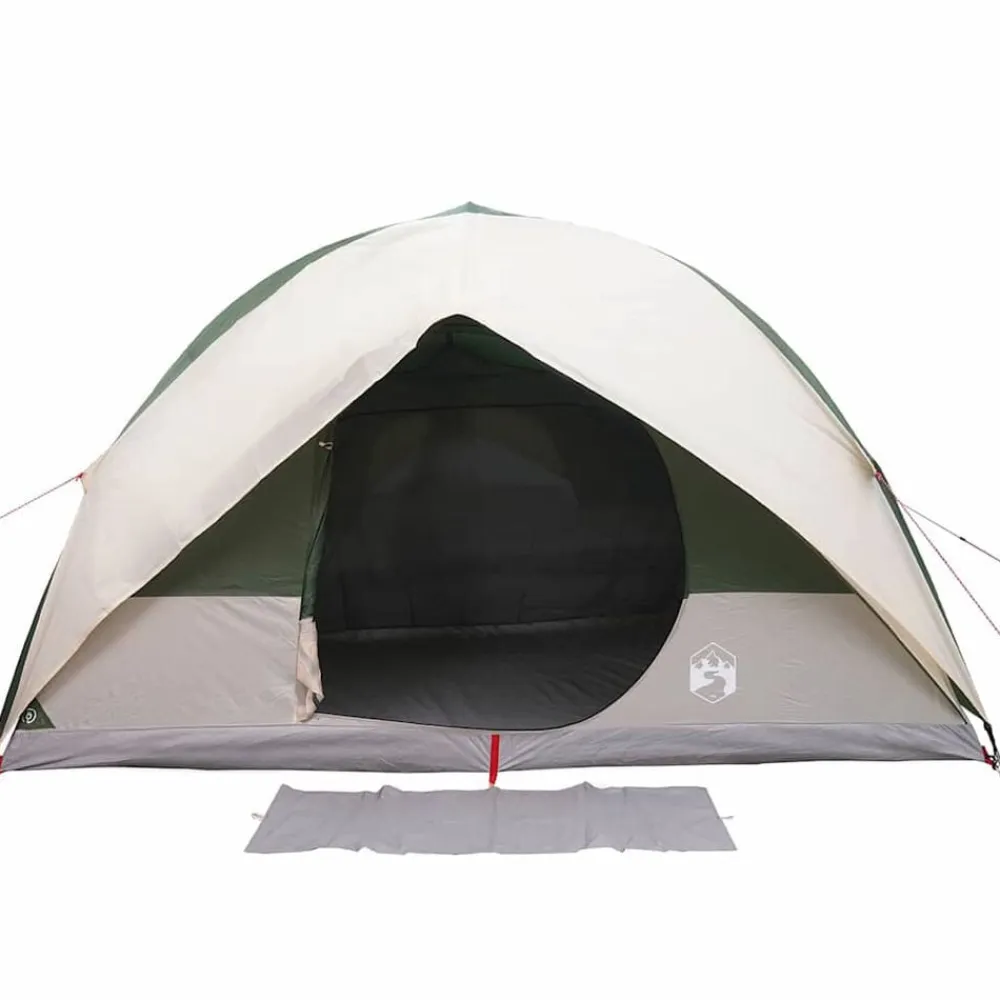 vidaXL Tienda túnel con techo 500 x 348 x 200 cm tafetán Verde Clearance