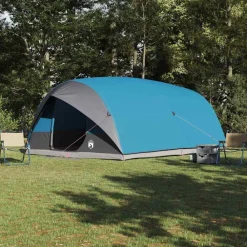 vidaXL Tienda túnel con techo 500 x 348 x 200 cm tafetán Azul New