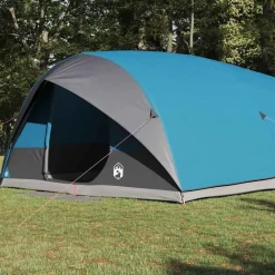 vidaXL Tienda túnel con techo 500 x 348 x 200 cm tafetán Azul New