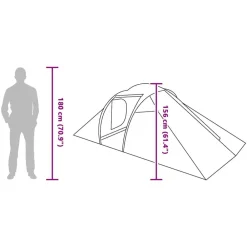 vidaXL Actividades Al Aire Libre-Tienda túnel con techo 510 x 240 x 156 cm tafetán
