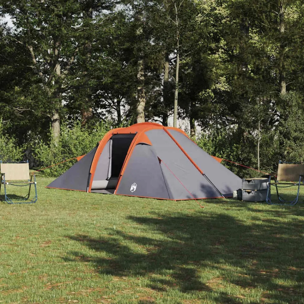 vidaXL Tienda túnel 510 x 240 x 156 cm tafetán Gris y naranja Best