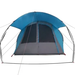 vidaXL Tienda túnel para 4 personas y gris 740 x 370 x 220 cm Azul