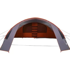vidaXL Tienda túnel para 6 personas 700 x 590 x 215 cm Gris y naranja Outlet