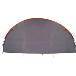 vidaXL Tienda túnel para 6 personas 700 x 590 x 215 cm Gris y naranja Outlet