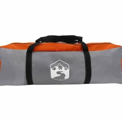 vidaXL Tienda túnel para 6 personas 700 x 590 x 215 cm Gris y naranja Outlet