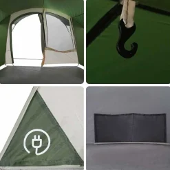 vidaXL Actividades Al Aire Libre-Tienda túnel para 4 personas y 740 x 370 x 220 cm