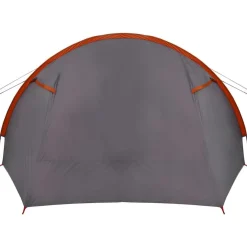 vidaXL Tienda túnel para 4 personas 778 x 356 x 210 cm Gris y naranja Clearance
