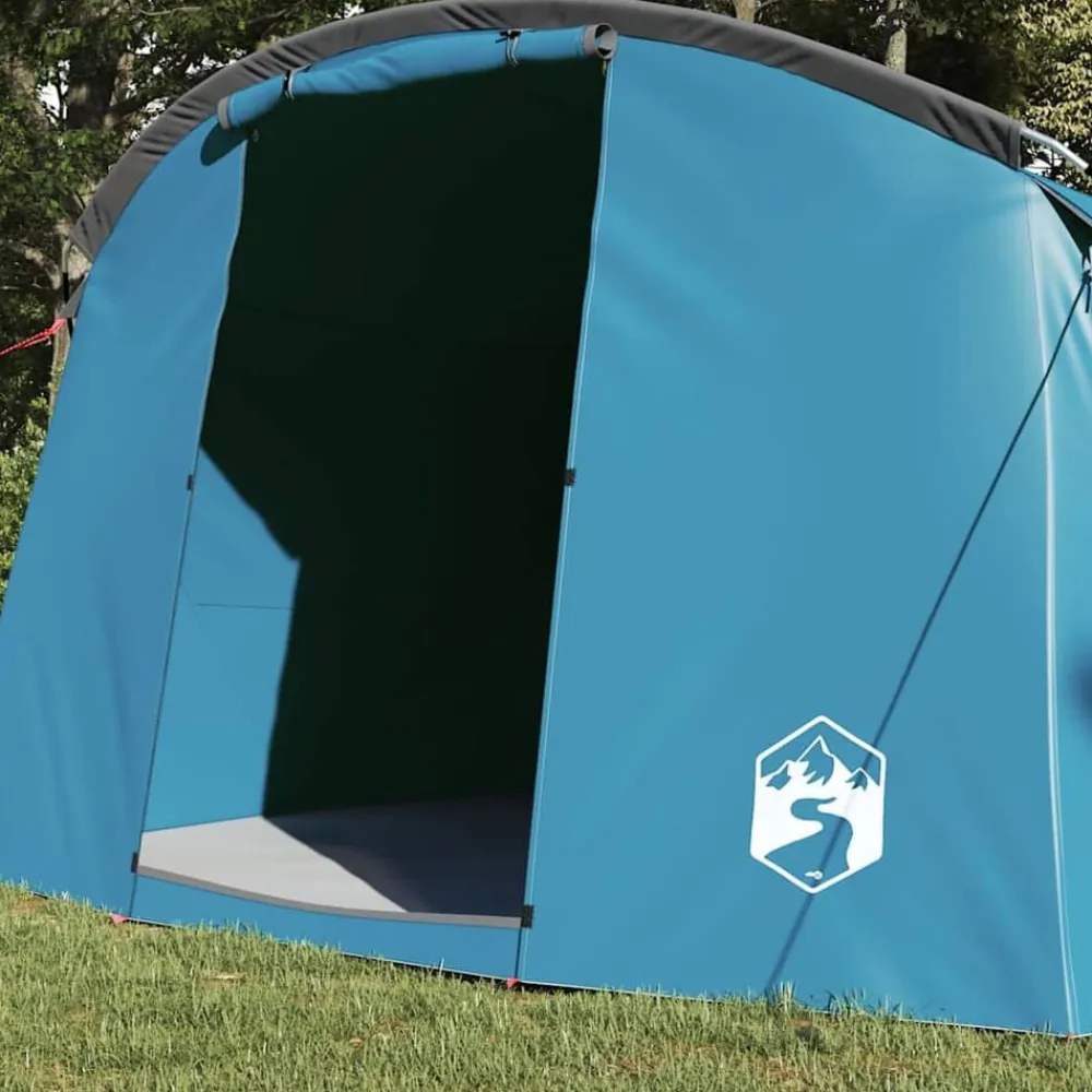 vidaXL Tienda túnel para 4 personas y gris 318 x 275 x 140 cm Azul Clearance