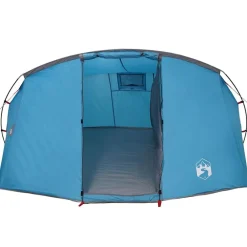 vidaXL Tienda túnel para 4 personas y gris 318 x 275 x 140 cm Azul Clearance