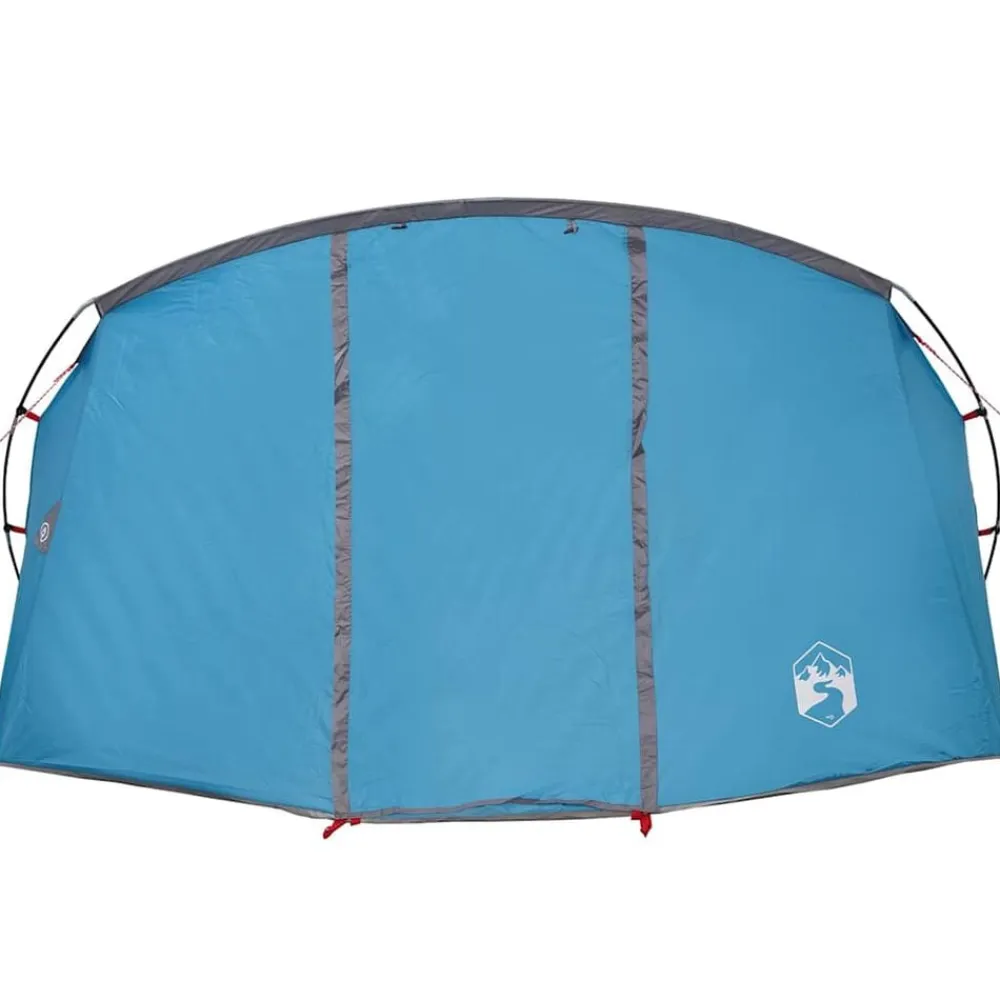 vidaXL Tienda túnel para 4 personas y gris 318 x 275 x 140 cm Azul Clearance