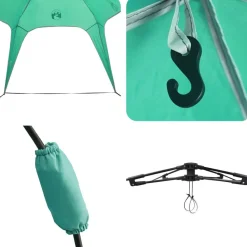 vidaXL Tiendas instantáneas para 4 personas de liberación rápida Verde mar Best