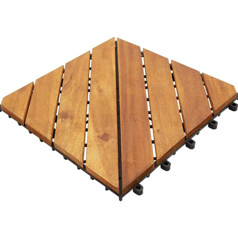 vidaXL Tile de Decking 10 pcs Marrón 30 x 30 cm Madera de Acacia Marrón Online