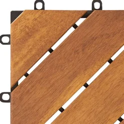 vidaXL Tile de Decking 10 pcs Marrón 30 x 30 cm Madera de Acacia Marrón Online