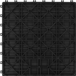 vidaXL Tile de Decking 11 pcs 30 x 30 cm WPC Negro New