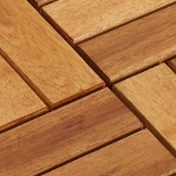 vidaXL Tile de Decking 10 pcs Marrón 30 x 30 cm Madera de Acacia Marrón New