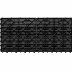 vidaXL Tile de Decking 6 pcs 60 x 30 cm WPC Negro Sale
