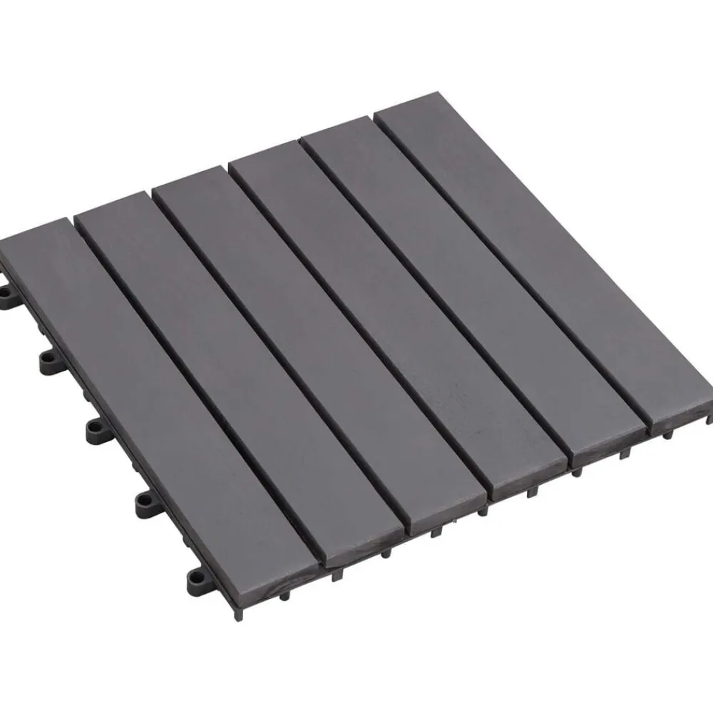 vidaXL Productos Del Hogar-Tile de Decking 10 pcs 30 x 30 cm Madera de Acacia