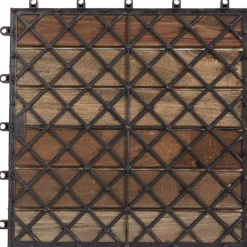 vidaXL Productos Del Hogar-Tile de Decking 10 pcs 30 x 30 cm Madera de Acacia