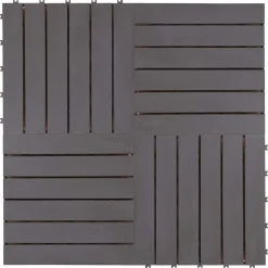vidaXL Productos Del Hogar-Tile de Decking 10 pcs 30 x 30 cm Madera de Acacia