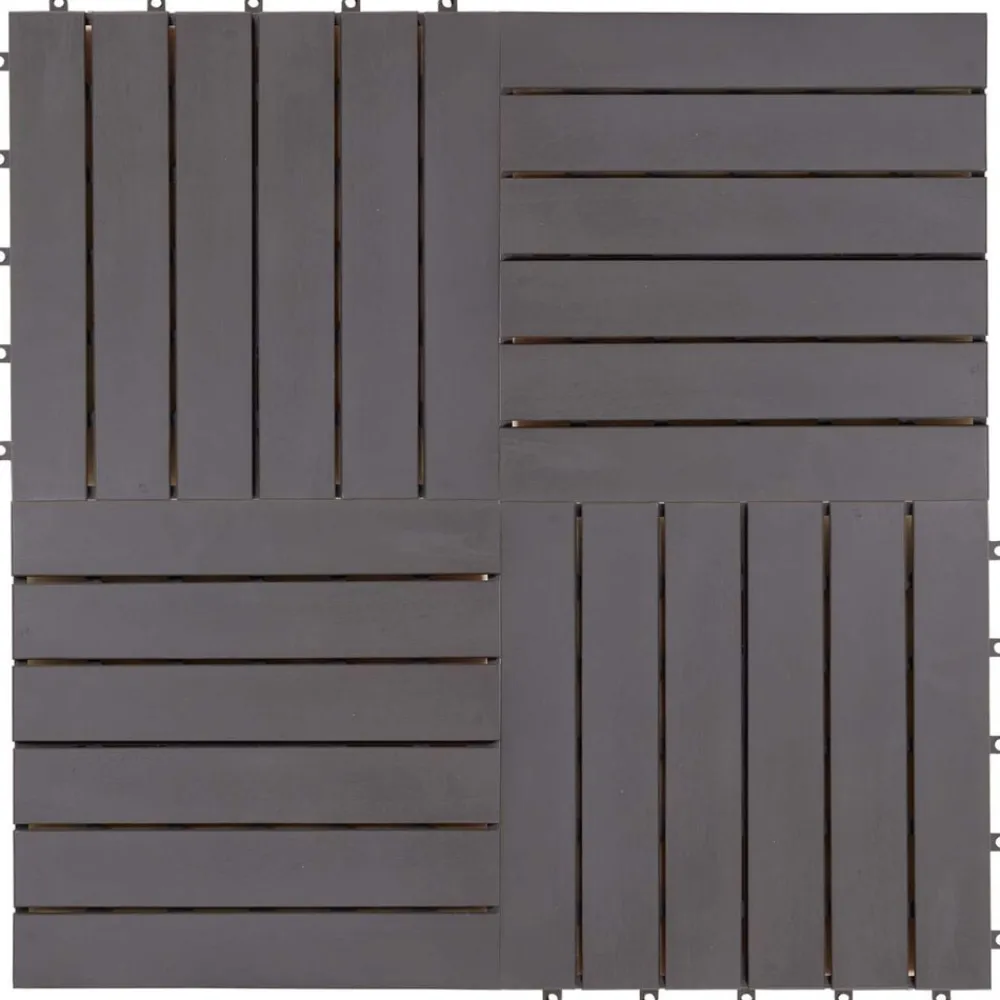 vidaXL Productos Del Hogar-Tile de Decking 10 pcs 30 x 30 cm Madera de Acacia