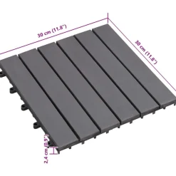 vidaXL Productos Del Hogar-Tile de Decking 10 pcs 30 x 30 cm Madera de Acacia