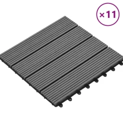 vidaXL Productos Del Hogar-Tile de Decking 11 pcs 30 x 30 cm WPC