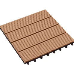 vidaXL Productos Del Hogar-Tile de Decking 11 pcs Teca 30 x 30 cm WPC