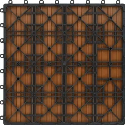 vidaXL Productos Del Hogar-Tile de Decking 11 pcs Teca 30 x 30 cm WPC