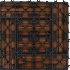 vidaXL Tile de Decking 11 pcs Marrón 30 x 30 cm WPC Marrón Outlet