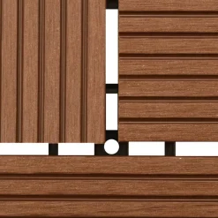 vidaXL Tile de Decking 11 pcs Marrón 30 x 30 cm WPC Marrón Outlet